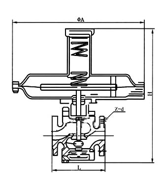 自力式差壓調(diào)節(jié)閥結(jié)構(gòu)圖