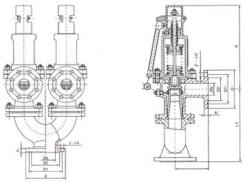 A37H-25(16C/40)安全閥結(jié)構(gòu)示意圖