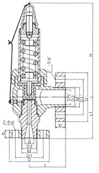 A41Y-160(320)安全閥結(jié)構(gòu)示意圖