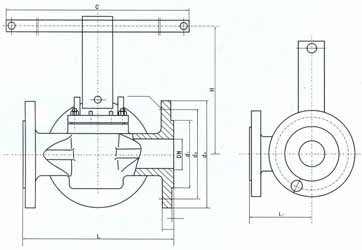 L型三通卡套旋塞閥結(jié)構(gòu)圖