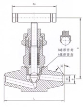 J61焊接式針型閥結(jié)構示意圖