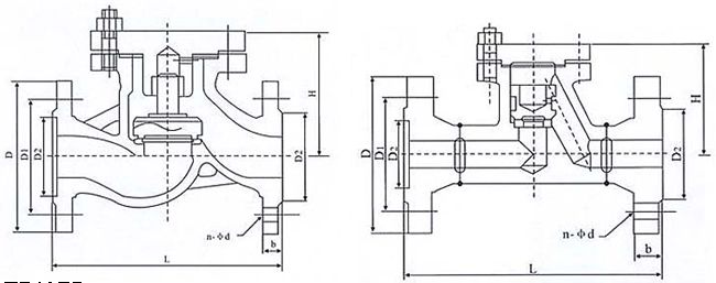 H41國標(biāo)升降式止回閥結(jié)構(gòu)示意圖